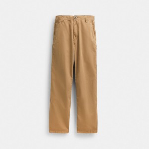 Coach Regenerative Cotton Trousers Erkek Pantolon Haki | 97360ZMPC