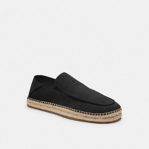 Coach Reilly Espadrille Erkek Makosen Siyah | 50213ZOAJ
