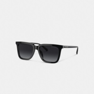 Coach Retro Square Sunglasses Erkek Güneş Gözlüğü Siyah | 02148HSYW