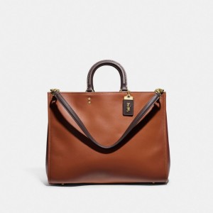Coach Rogue Bag 39 In Colorblock Kadın Satchel Çanta Renkli | 75163KPHU