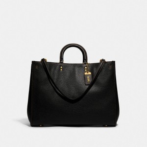 Coach Rogue Bag 39 In Regenerative Leather Kadın Satchel Çanta Siyah | 58309JOHW