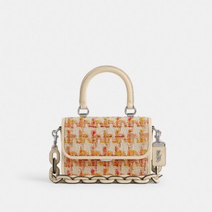 Coach Rogue Top Handle Bag In Tweed Kadın Satchel Çanta Gümüş Renkli | 97413ENWA
