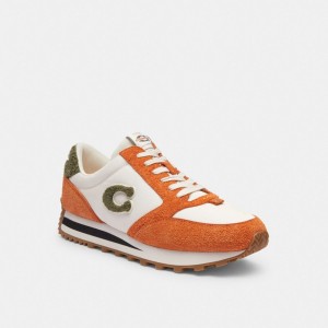 Coach Runner Sneaker Erkek Spor Ayakkabı Kahverengi Turuncu | 83175WJFU