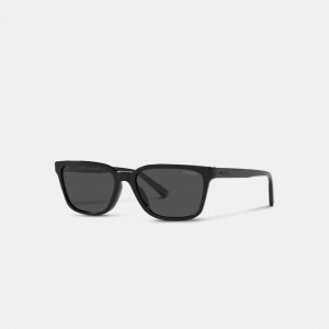 Coach Signature Workmark Square Sunglasses Kadın Güneş Gözlüğü Siyah | 37254XNJZ