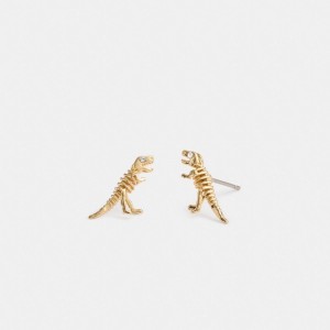 Coach Skeletal Rexy Stud Earrings Kadın Takı Altın | 94670KCAU