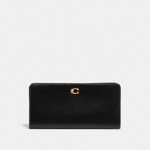 Coach Skinny Wallet Kadın Büyük Cüzdan Siyah | 19465RUTB