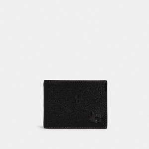 Coach Slim Billfold Wallet Erkek Cüzdanlar Siyah | 17406KYHE