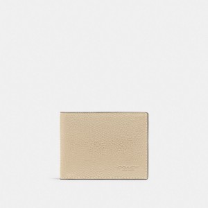 Coach Slim Billfold Wallet Erkek Cüzdanlar Beyaz | 69187XEIU