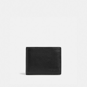 Coach Slim Billfold Wallet Erkek Cüzdanlar Siyah | 79208OGNR