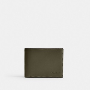 Coach Slim Billfold Wallet Erkek Cüzdanlar Yeşil | 80156KMOW