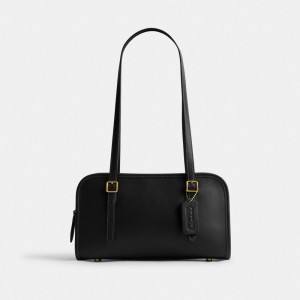 Coach Swing Zip Kadın Omuz Çantası Siyah | 53142OGSF