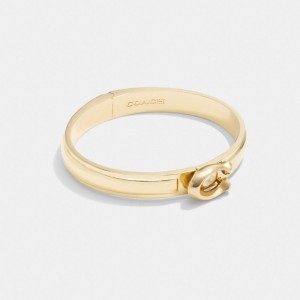 Coach Tabby Hinged Bangle Kadın Takı Altın | 06234WYMK