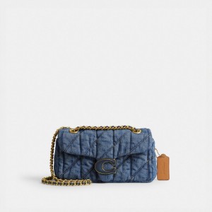 Coach Tabby Shoulder Bag 20 With Quilting Kadın Omuz Çantası Mavi Indigo | 18743FQTJ