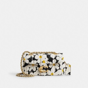 Coach Tabby Shoulder Bag 20 With Quilting And Floral Print Kadın Omuz Çantası Renkli | 09235HXBR