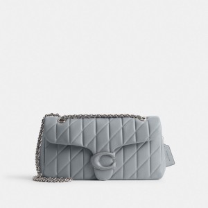 Coach Tabby Shoulder Bag 33 With Quilting Kadın Omuz Çantası Gümüş Gri Mavi | 24867WXCQ