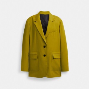 Coach Tailored Blazer Kadın Mont Yeşil | 62531TQAE