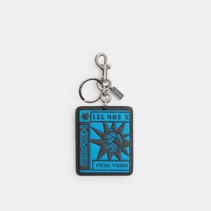 Coach The Lil Nas X Drop Bunny Bag Charm Kadın Takı Gümüş Mavi | 15928NAWE