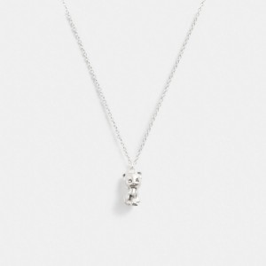 Coach The Lil Nas X Drop Cat Pendant Necklace Kadın Takı Gümüş | 87043VNMG