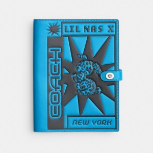 Coach The Lil Nas X Drop Notebook Kadın Seyahat Çantası Gümüş Mavi | 21785EWDR