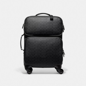Coach Wheeled Carry On In Signature Canvas Erkek Duffle Çanta Gri | 12389AQDI