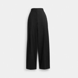 Coach Wide Leg Trousers Kadın Pantolon Siyah | 46798NQRZ