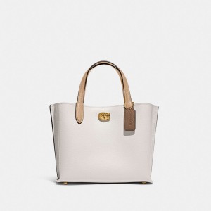 Coach Willow Tote Bag 24 In Colorblock Kadın Tote Çanta Renkli | 14387UXJB