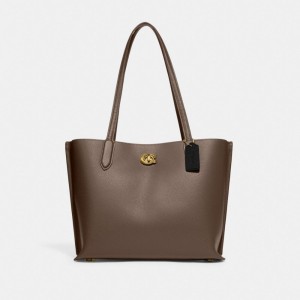 Coach Willow Tote Bag Kadın Tote Çanta Koyu Gri | 62357JLCU