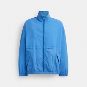 Coach Windbreaker Erkek Mont Mavi | 89517KBLV